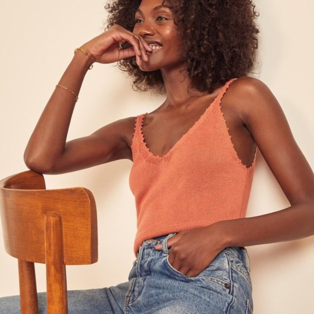 Wisteria Top in Salmon